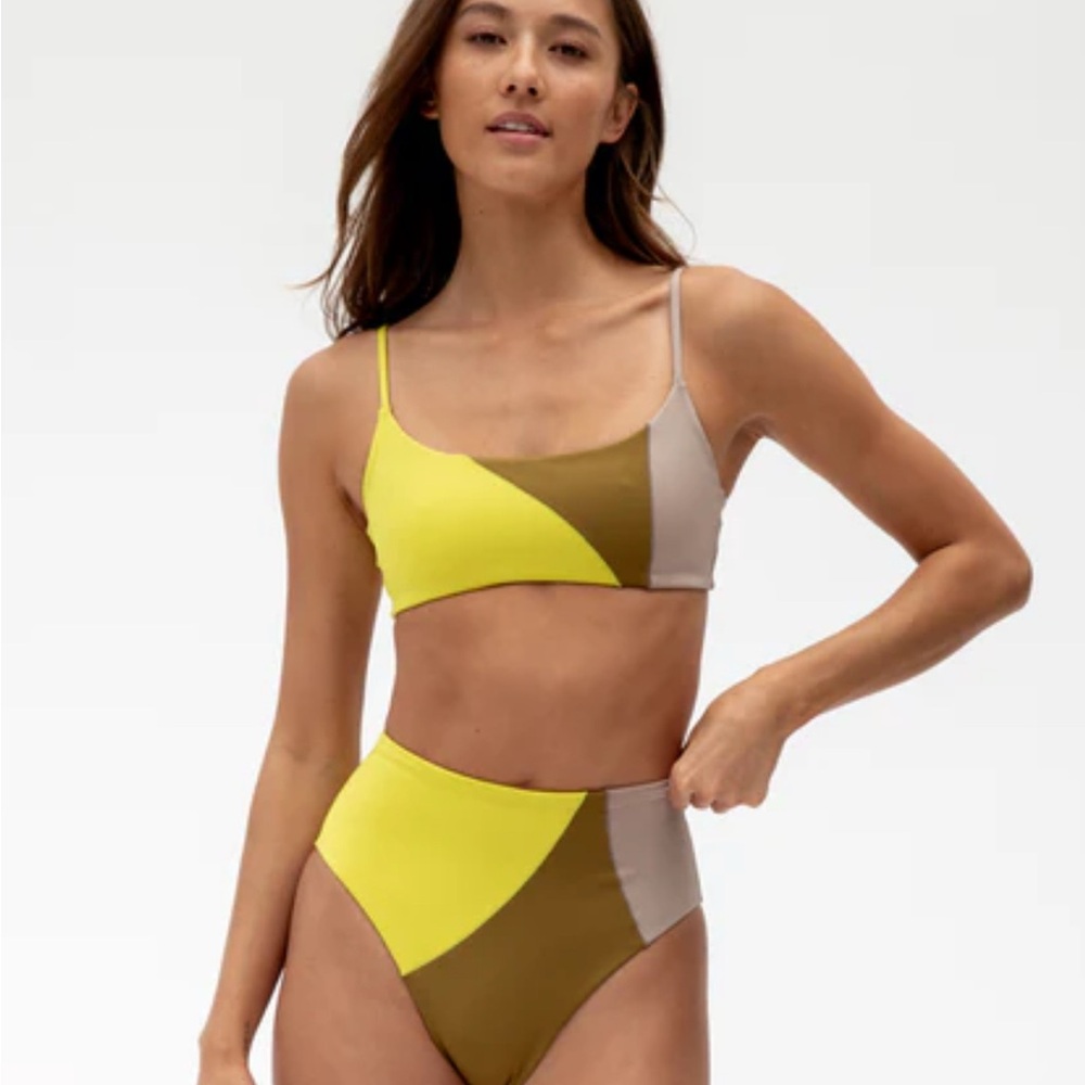 Left On Friday Yellow and Brown Bikini
